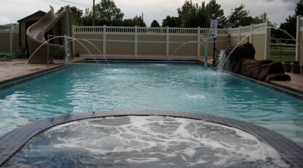 A shotcrete pool requiring different care throughout the month.